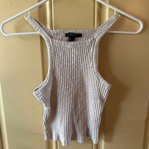 Forever 21 Light Gray Ribbed Tank Top